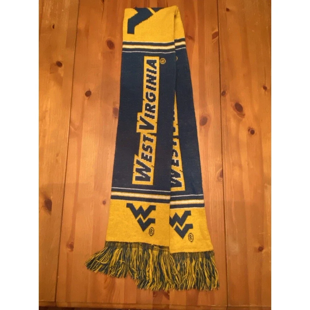 West Virginia Mountaineers Scarf Fringe Ends 64
